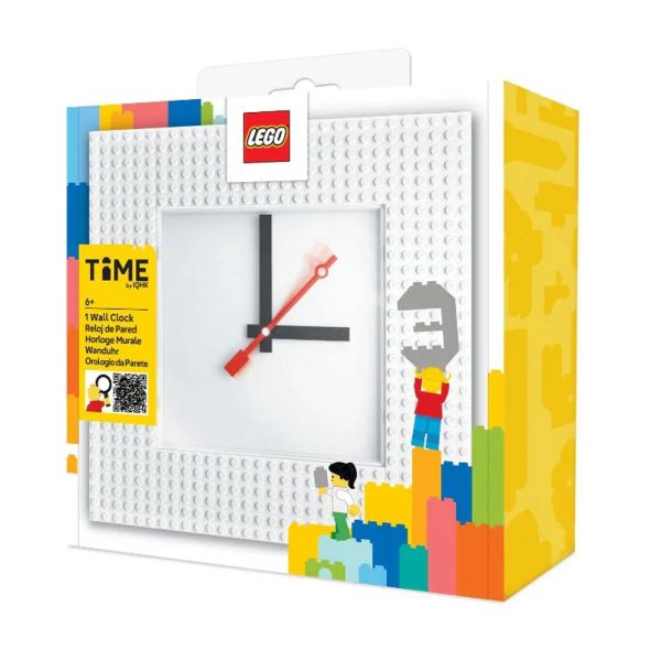 LEGO TIME Wall Clock – White