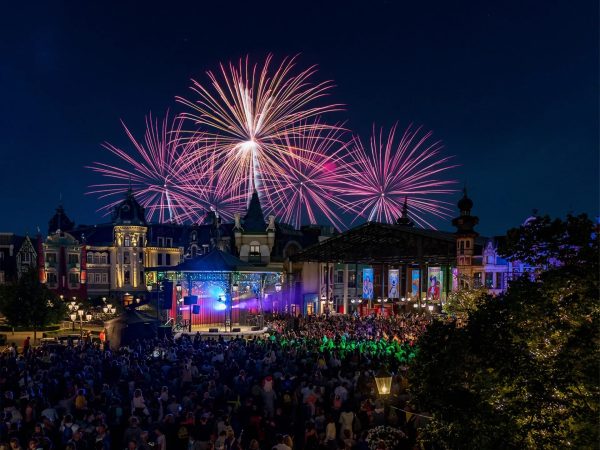 Kids' Countdown with fireworks
