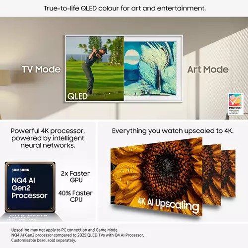 Samsung 2025 65" The Frame Art Mode QLED 4K HDR Smart TV