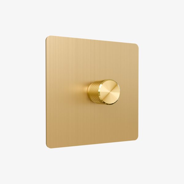 Zigbee Smart Dimmer Switch – Solid Brushed Brass 1-4 Gang