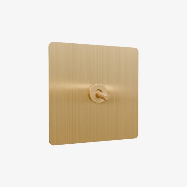 Toggle Light Switch-Brushed Brass 1-4 Gang