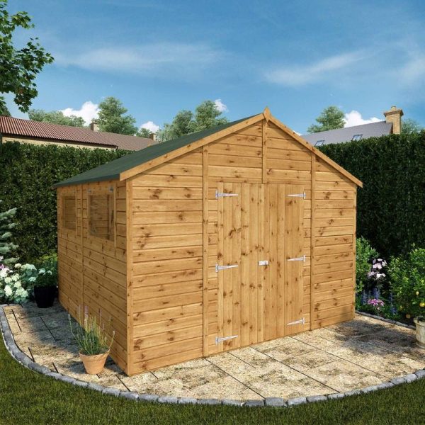 Adley 10' x 10' Premium Double Door Shiplap Modular Apex Workshop