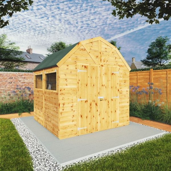 Adley 8' x 8' Premium Double Door Shiplap Dutch Barn