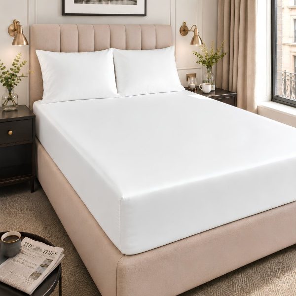 Ackly Bamboo - White Fitted Sheet