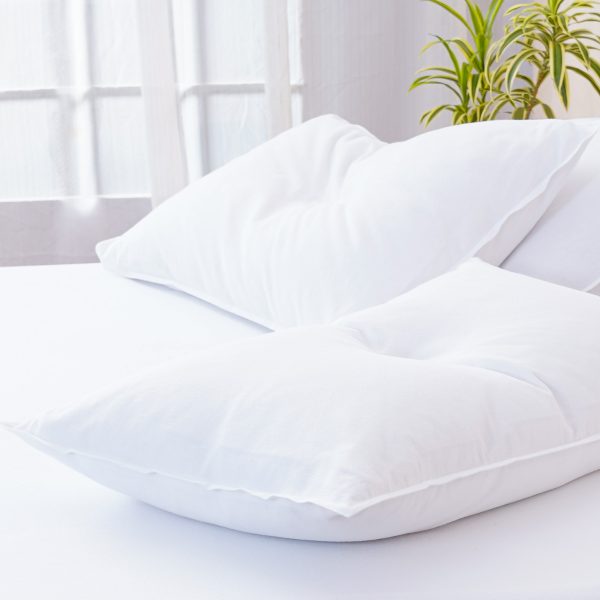 Bella Brushed Cotton - White Pillowcase Pair
