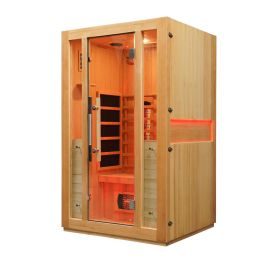 Vidalux Premier 2 Person Infrared Sauna Complete Heat Natural Wood