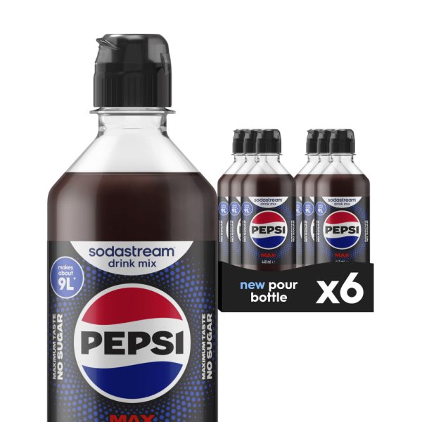 Sodastream Pepsi MAX® 6 Pack Sugar Free Syrup Drink Mix 6 x 440ml