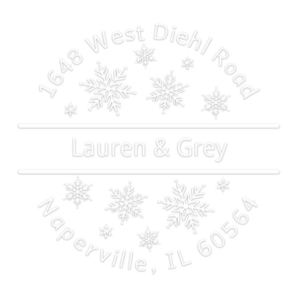 Let it Snow Round Monogram Seal