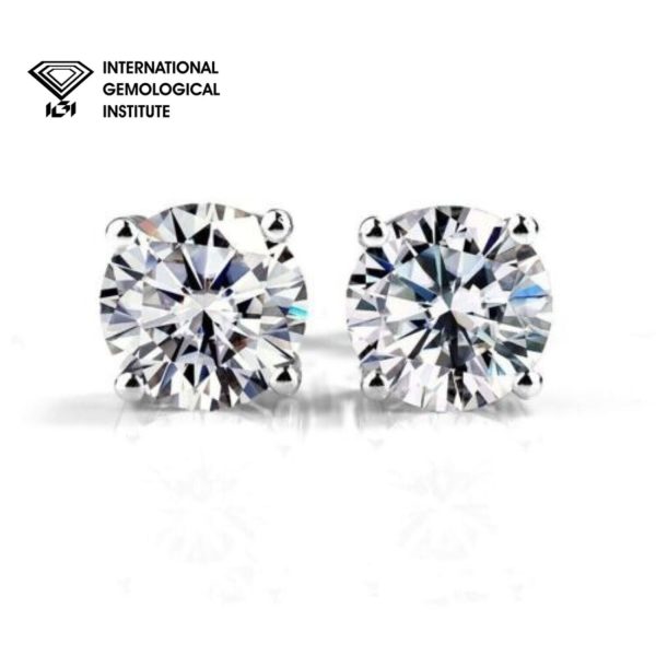 Prong Set Stud Diamond Earrings