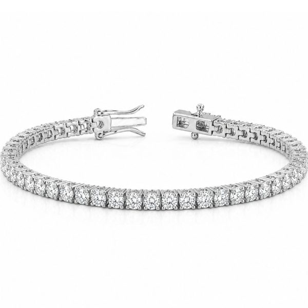 Paityn Round Cut 4 Prong Diamond Tennis Bracelet
