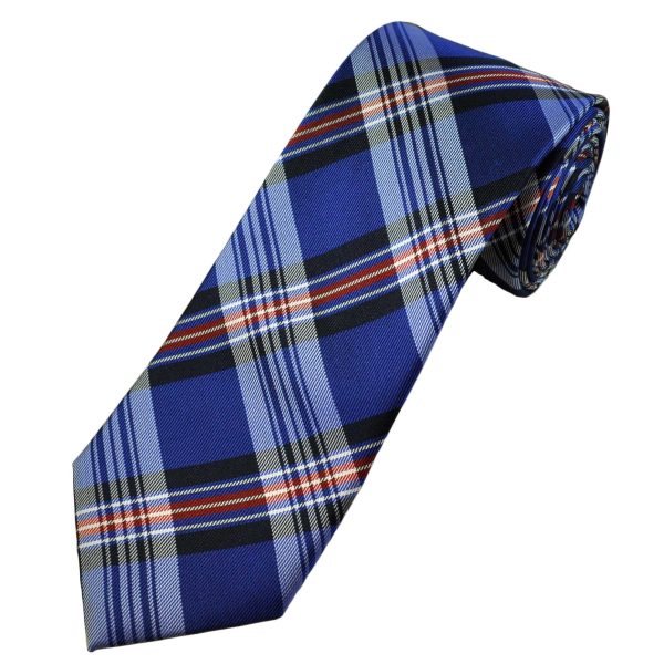 Michaelis Royal Blue, Navy, Red & White Checked Men's Silk Tie