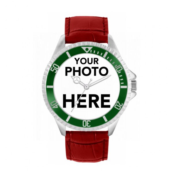 Mens Personalised Photo Engraved Gift Watch