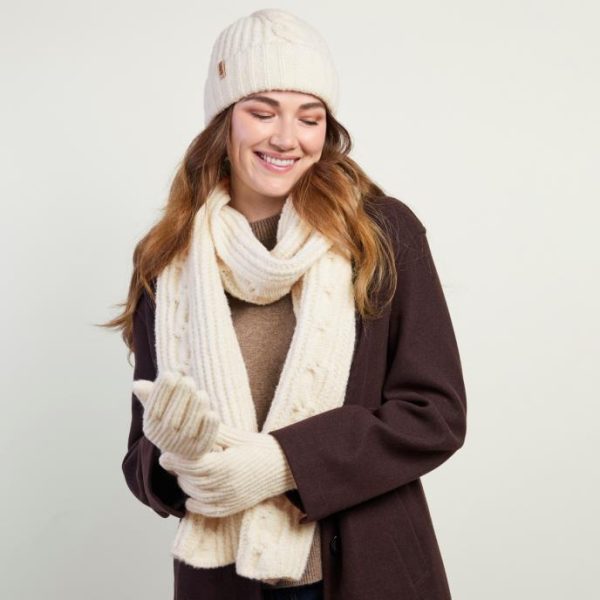 totes toasties Ladies Chunky Brushed Rib Knit Hat Scarf & Glove Set