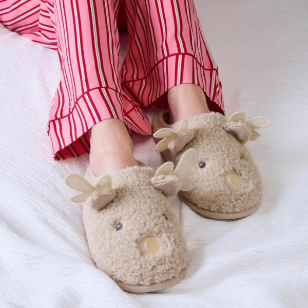 totes toasties Ladies Novelty Reindeer Slippers