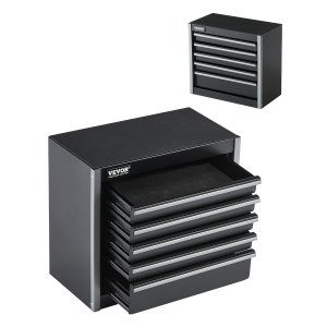 VEVOR Metal Tool Box, 8.6-inch, Portable Metal Tool Box with 5 Drawers