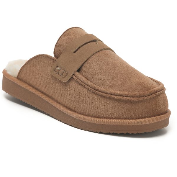 ARIA: Faux Fur Penny Loafer Slip On Slippers