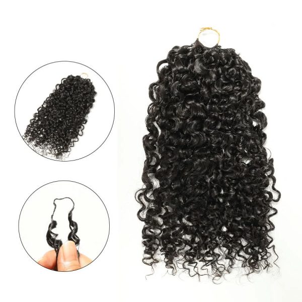 UK Shipping | Burmese Curly Pre-Separated Feather Crochet Human Hair Extensions for Miracle Knots Boho Braids