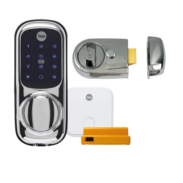 Keyless Chrome Smart Lock + Nightlatch + Connect Kit Bundle