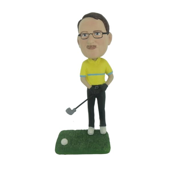 Custom Bobblehead Doll: Golfer In The Tee Box