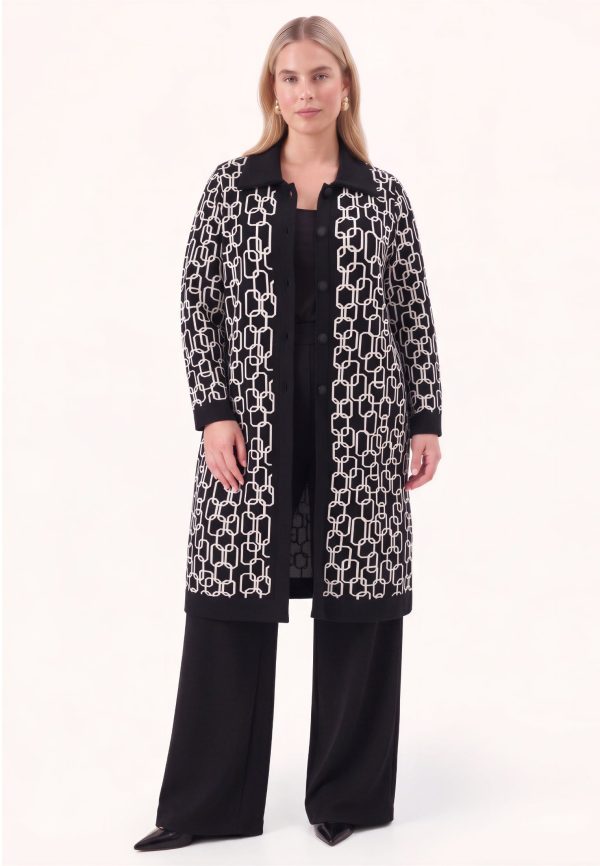 Cardigan long anelli - Black