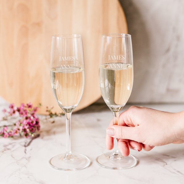 Personalised Champagne Glasses - 2 pcs