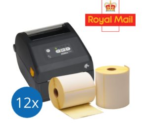 Royal Mail Starter Package: Zebra ZD421D + 12 rolls 102mm x 150mm