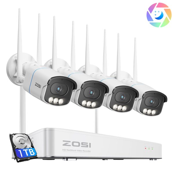 C186A 4K 8 Channel Wireless WiFi Security System + Full-Color Night Vision