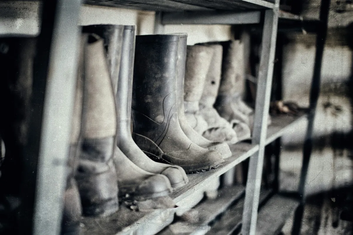 A pair of rain boots