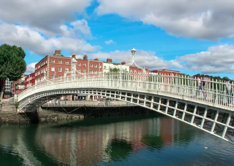 A bridge over the River Liffey in Dublin city centre
